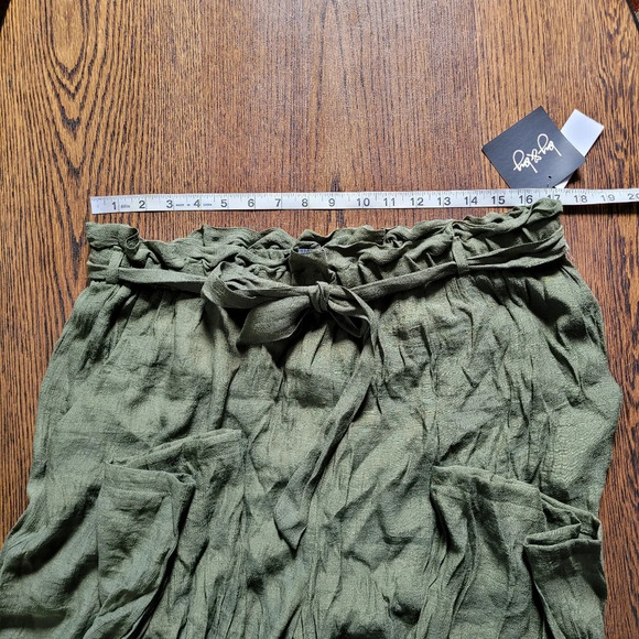 by & by Olive Green Paperbag Pants with Tie Front Size Women's XXL NEW with Tag - Picture 5 of 10